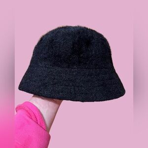 Fuzzy Black Urban Outfitters Bucket Hat